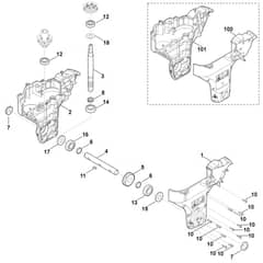 Viking HB445.0 - Gear Head - Parts Diagram