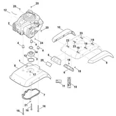 Viking HB445.2 - Motor-Engine Cover - Parts Diagram