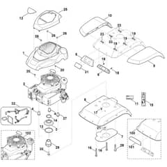 Viking HB685.0 - Motor-Engine Cover - Parts Diagram