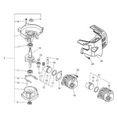 Cylinder, Crankcase, Piston