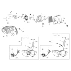HC 247 P - Oleo-Mac Hedge Trimmer Tank and air filter Diagram