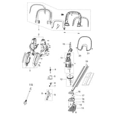 HC 605 E - Oleo-Mac Hedge Trimmer Complete illustrated parts list Diagram