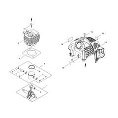 Cylinder, Piston, Crankshaft