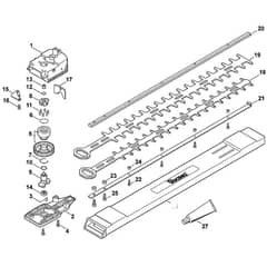 Viking HE550 - Gear Box, Cutting Bar - Parts Diagram