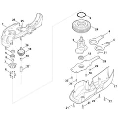 Viking HE715 - Reduction Gear Unit - Parts Diagram
