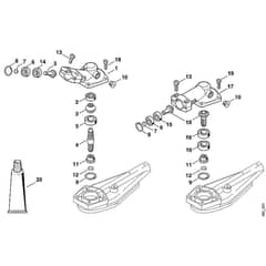 Viking HEL600 K - Gear Head Hg 100, Hg 300 - Parts Diagram