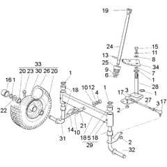 Honda HF1211-HE (88000001-899999) -  Steering Group Diagram