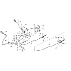 Honda HF1211K1-SE -  Brake and Gearbox Contro Diagram