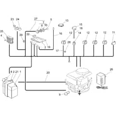 Honda HF1211K2-HE (2000001-2499999) -  Electrical Parts Group 1 Diagram