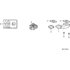 Honda HF1211K2-HE (2000001-2499999) -  Exhaust Pipe Diagram