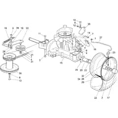 Honda HF1211K2-HE (2000001-2499999) -  Transmission Group Diagram