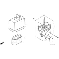 Honda HF1211K2-SE (1000001-1099999) -  Air Cleaner Diagram