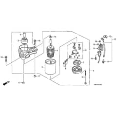 Honda HF1211K2-SE (2000001-2499999) -  Starter Motor Diagram