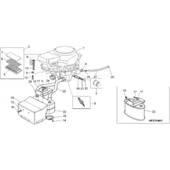 Honda HF2114K1-HE -  Engines Diagram
