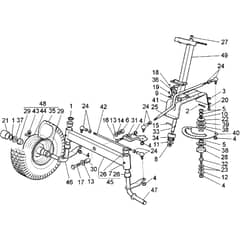 Honda HF2114K1-HE -  Steering Group Diagram