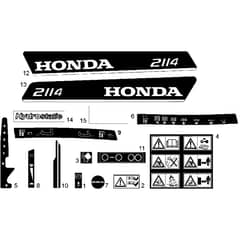 Honda HF2114K1-SE -  Labels Diagram
