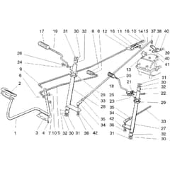 Honda HF2213-SF -  Brake and Gearbox Control Diagram