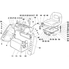 Honda HF2213-SF -  Dashboard/Seat Assembly Diagram