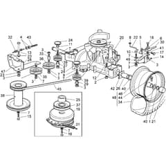 Honda HF2216K1-HE -  Gearbox Diagram