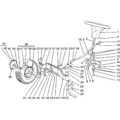 Honda HF2218K1-SL -  Steering Group Diagram