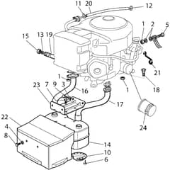 Honda HF2218K2-HL -  Engines (GXV610K1 QYF4) Diagram