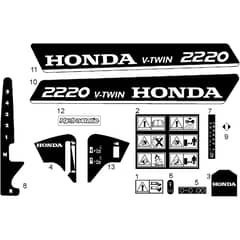 Honda HF2220-HLE -  Labels Diagram