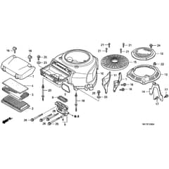 Honda HF2315K1-SBEA -  Fan Cover Diagram
