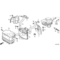 Honda HF2315K2-HME -  Muffler Diagram