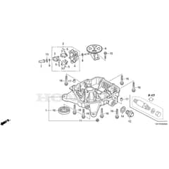 Honda HF2315K3-HME -  Oil Pan Diagram