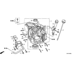 Honda HF2315K3-SBE -  Crankcase Diagram
