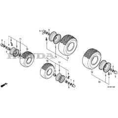 Honda HF2317-HME -  Wheel Diagram