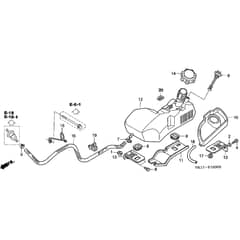 Honda HF2417-HTE -  Fuel Tank Diagram