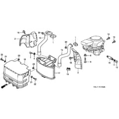 Honda HF2417K1-HTE -  Muffler Diagram
