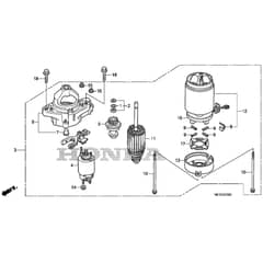 Honda HF2417K3-HBE -  Starter Motor Diagram
