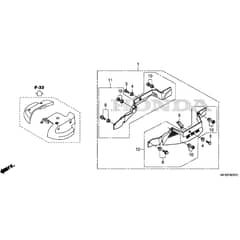 Honda HF2417K3-HTE -  Belt Cover Diagram