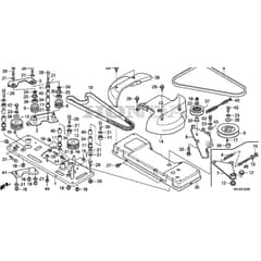 Honda HF2417K3-HTE -  Blades Control Belt Diagram