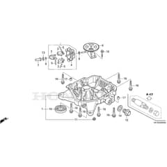 Honda HF2417K3-HTE -  Oil Pan Diagram