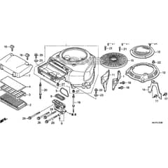 Honda HF2417K4-HBE -  Fan Cover Diagram