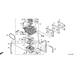 Honda HF2417K4-HME -  Carburettor Diagram