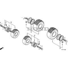 Honda HF2417K4-HME -  Wheel Diagram