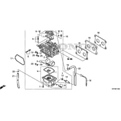 Honda HF2417K5-HBE -  Carburettor Diagram