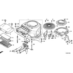 Honda HF2417K5-HBE -  Fan Cover Diagram