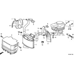 Honda HF2417K5-HBE -  Muffler Diagram
