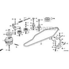 Honda HF2417K5-HTE -  Mission Pulley Diagram