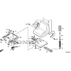 Honda HF2417K5-HTE -  Seat Diagram