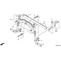 Honda HF2620-HME -  Front Axle Diagram