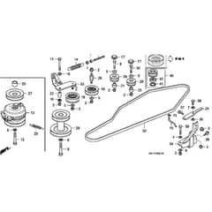 Honda HF2620-HMEA -  Mission Pulley Diagram
