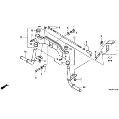 Honda HF2620-HTE -  Front Axle Diagram