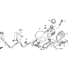 Honda HF2620-HTE -  Fuel Tank Diagram