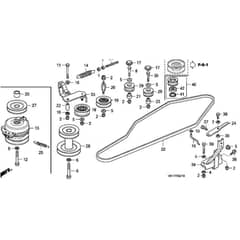 Honda HF2620-HTE -  Mission Pulley Diagram